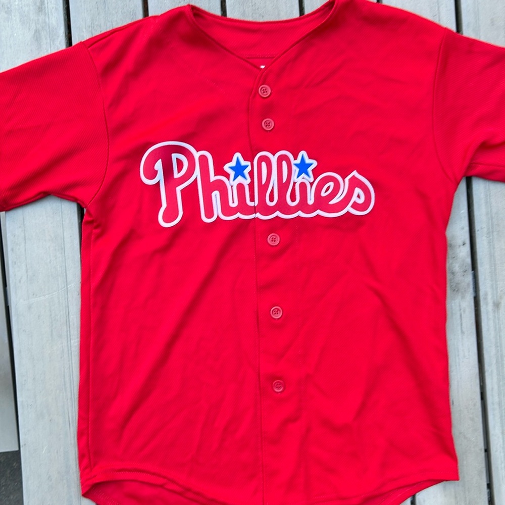 Like New Philadelphia Phillies jersey by Majestic  youth size medium.